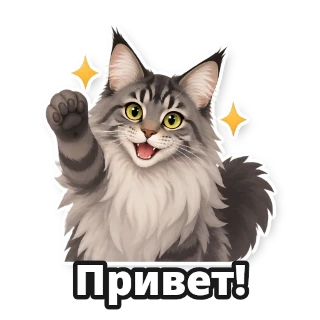 Стикер 1 из набора: кот